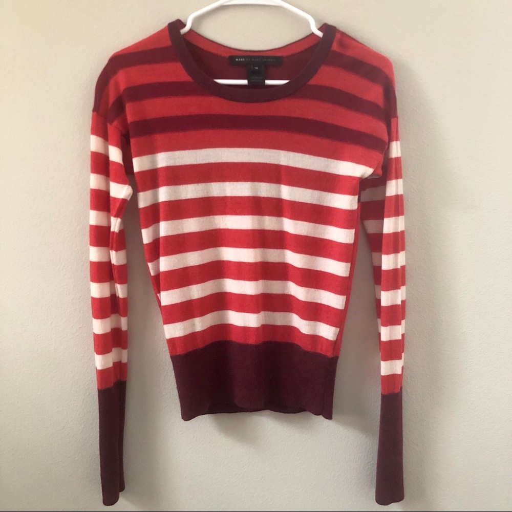 Marc by Marc Jacobs Red Striped Yasmin Sweater